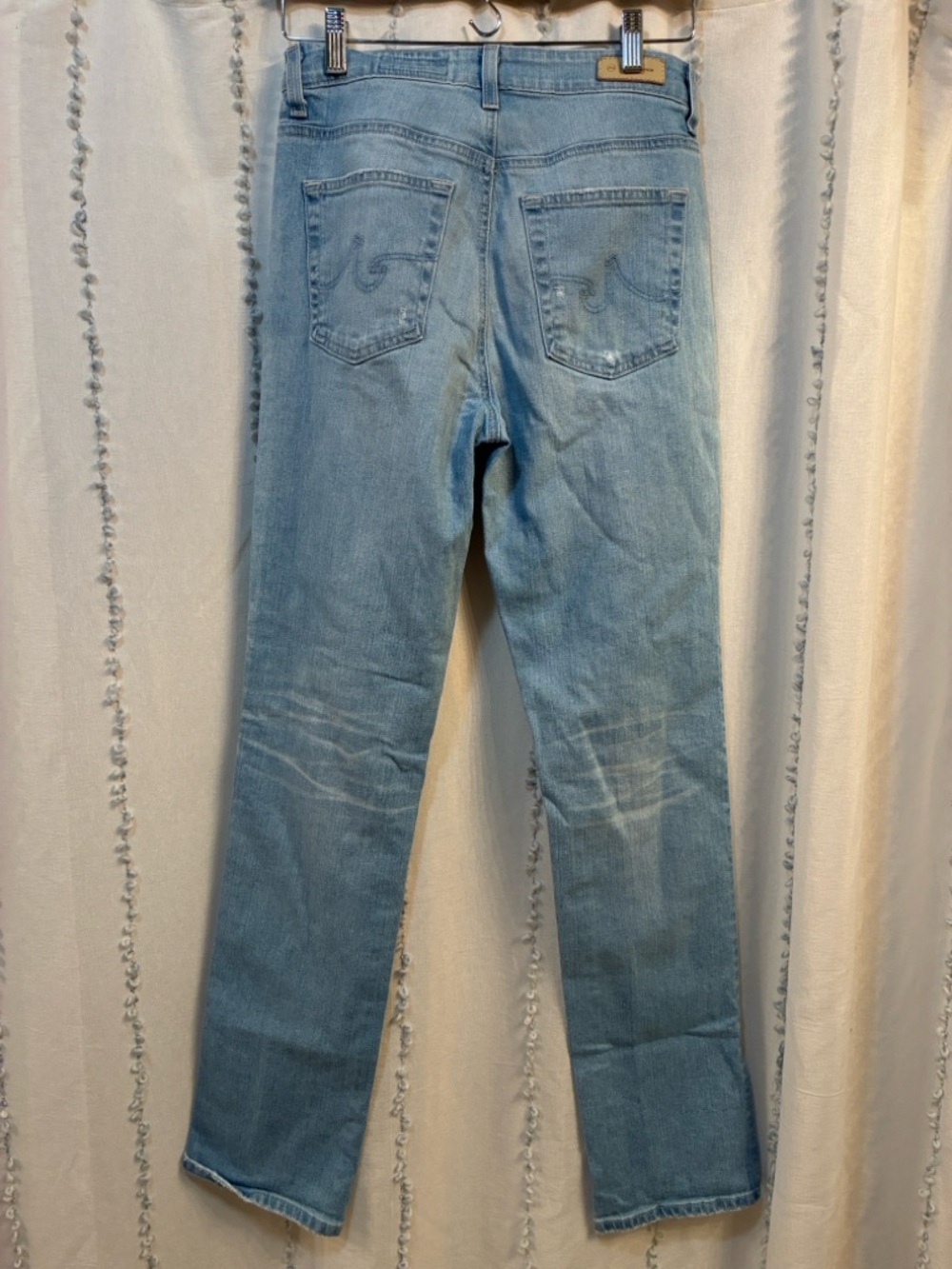 AG Adriana Goldschmied light wash Ag-ed high rise straight leg Jean size 27